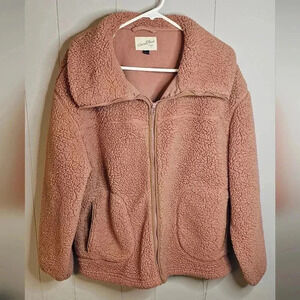 Universal Thread Sherpa Jacket, Pink, Large